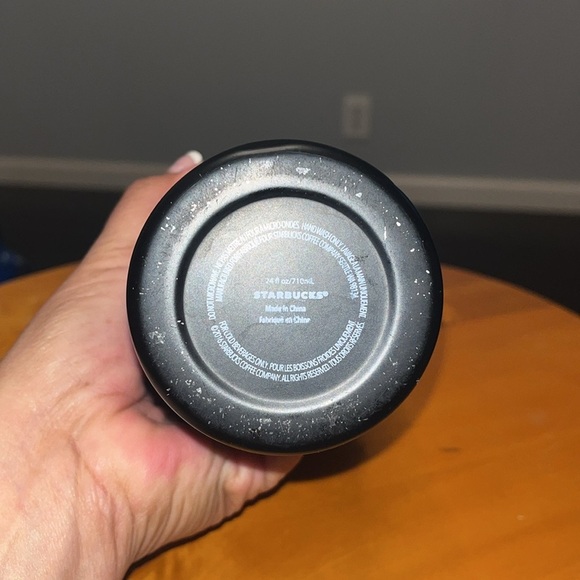 RARE!! New Starbucks MATTE BLACK STAINLESS STEEL Cold Cup Tumbler 24 oz - Picture 3 of 6